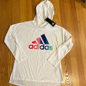 NWT girls Adidas hooded shirt- size large 14